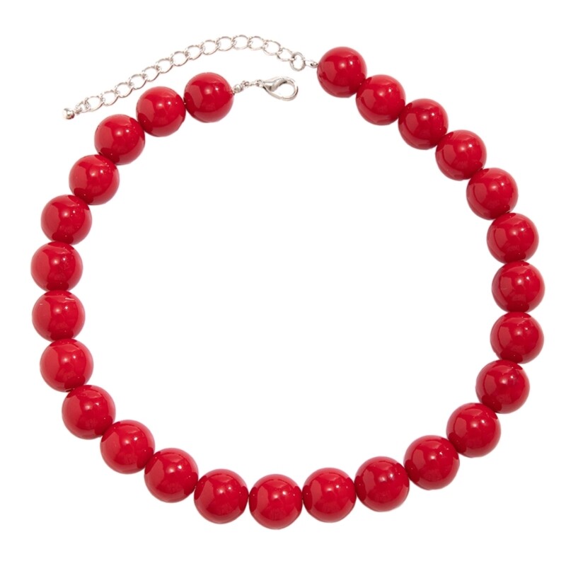 Lightweight Beads Choker Durable Acrylic Beaded Necklace Trendy Short Necklace