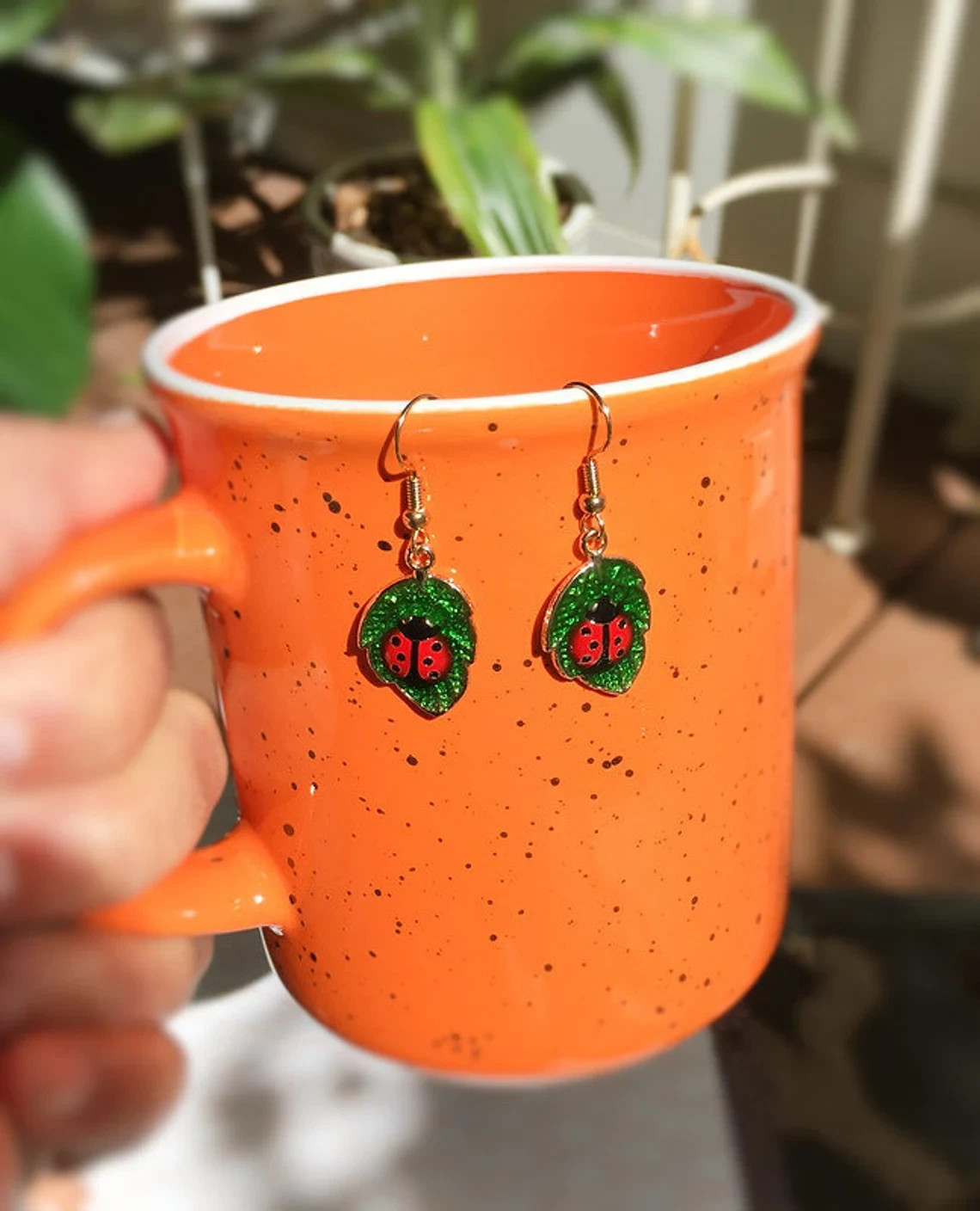 Ladybug earrings Lady red Bug earrings Gift idea for Mom sister girlfriend