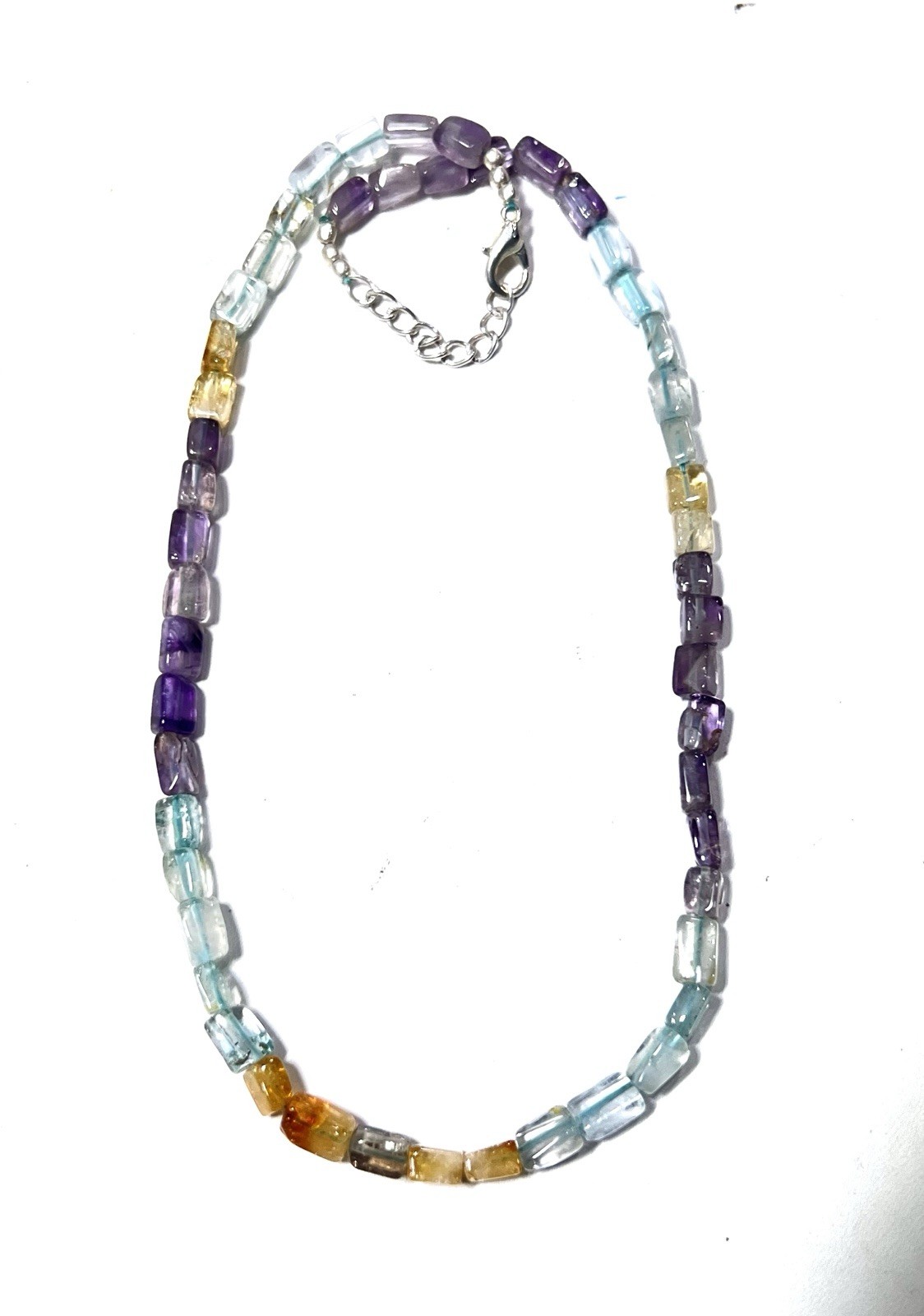 Natural Multi Fluorite Cube Box Beaded Strand 17” for Everyday Wear