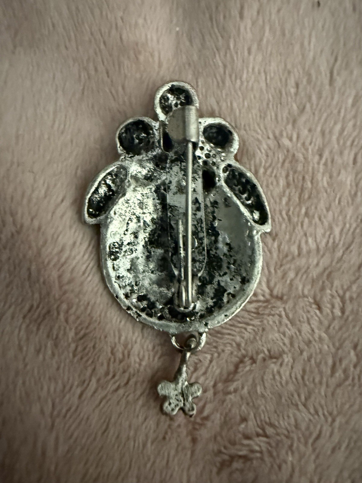 Lot of 5 Signed Dangle Rhinestone Enamel Brooch Pins Horse Lion Turtle Tulip