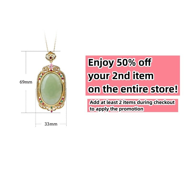 Green Jade Crystal Pendant Necklace Charm 18K Gold Plated Chain Dainty Gemstone