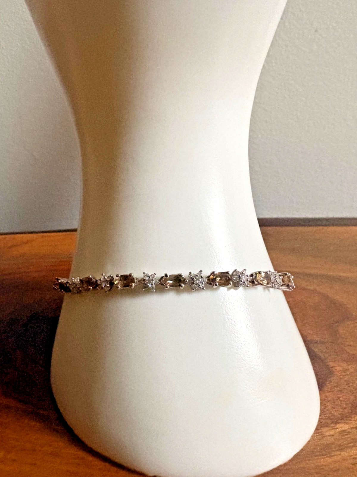 Premium Golden Turkizite, Moissanite Floral Brcelet – 8.0 inch (6.0 ctw.)