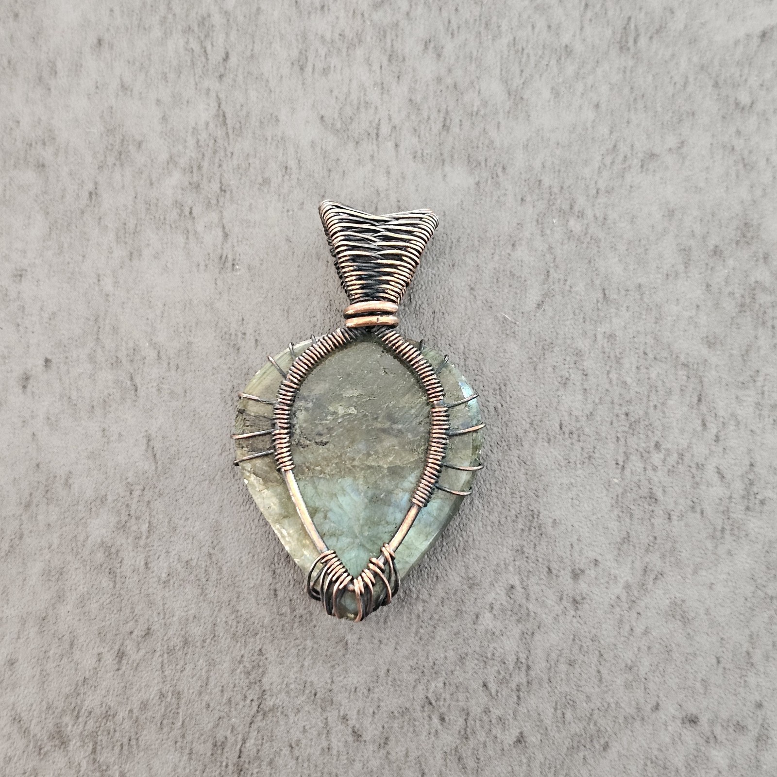 Labradorite Jewelry Copper Love Gift Wire Wrapped Tree Of Life Pendant 1.61″ NEW