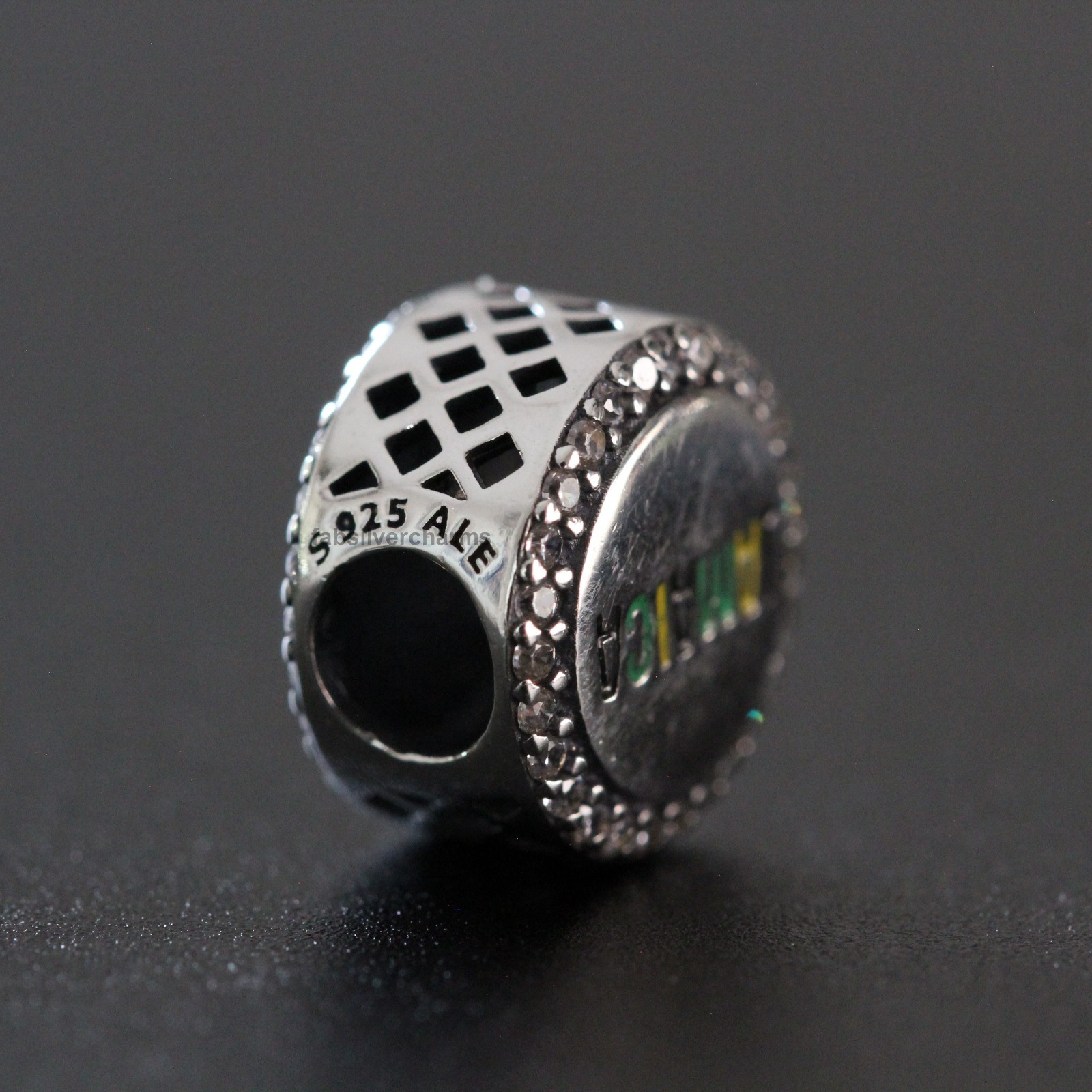 Authentic Pandora Jamaica Flag Heart Charm + BOX