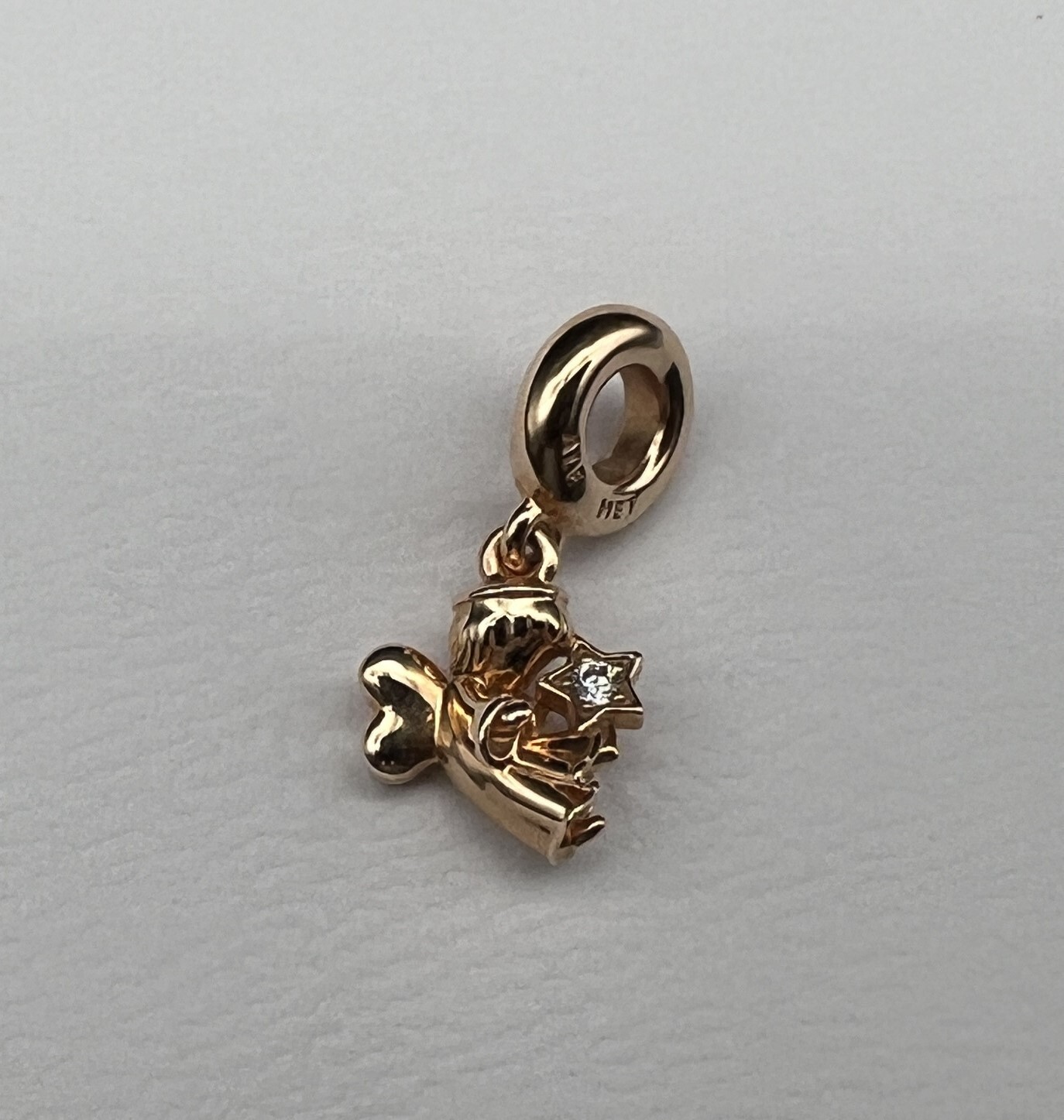 NEW Authentic Pandora 14k Rose Gold Plated Heart Winged Angel Dangle Charm