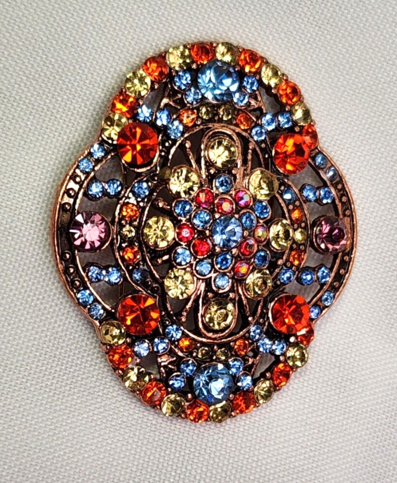 Art Deco Faux Rhinestones Fashion Pin Brooch Jewelry lot of 7
