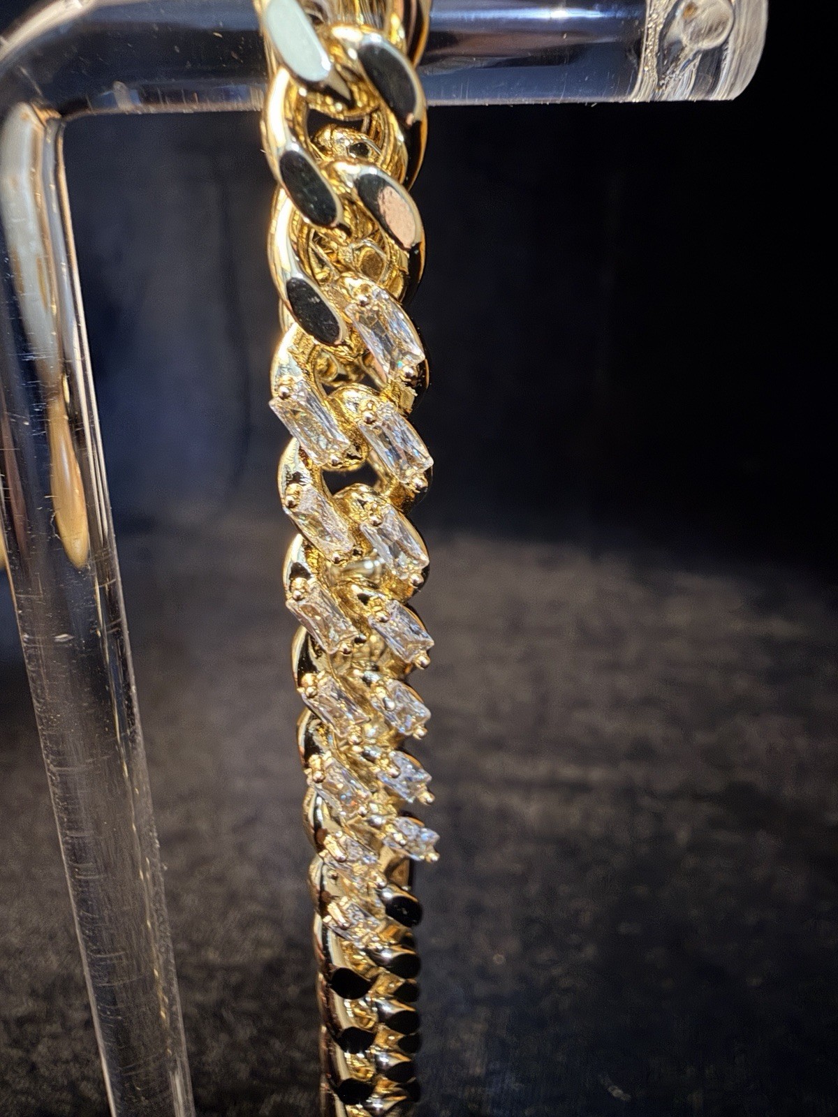 Iced out 14k gold filled 7MM Cuban bracelet AAA CZ Statement Piece 6.5-7.5 in