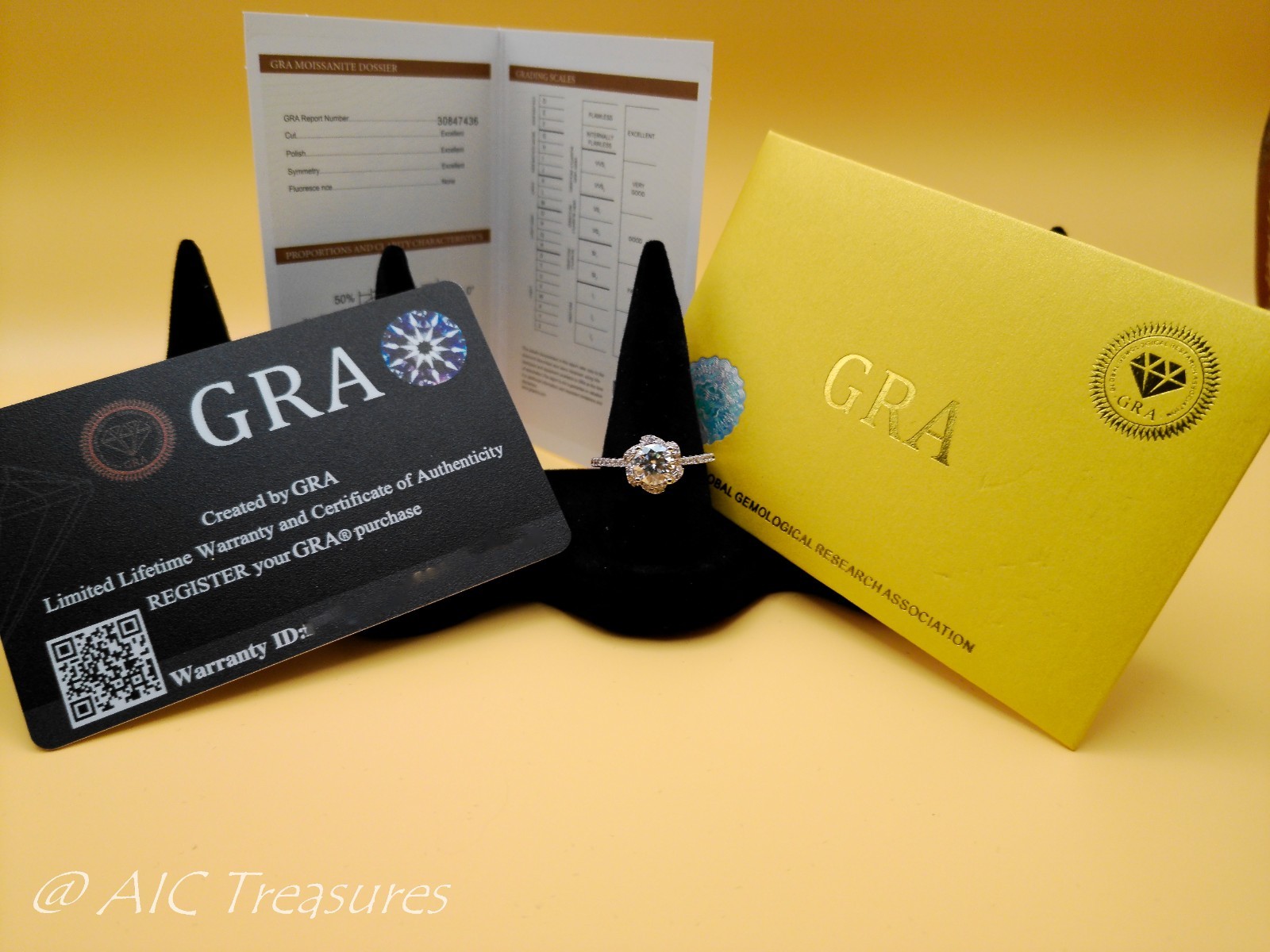 14K Gold Over Silver Moissanite Solitaire Ring Size 7 D Color GRA Certified