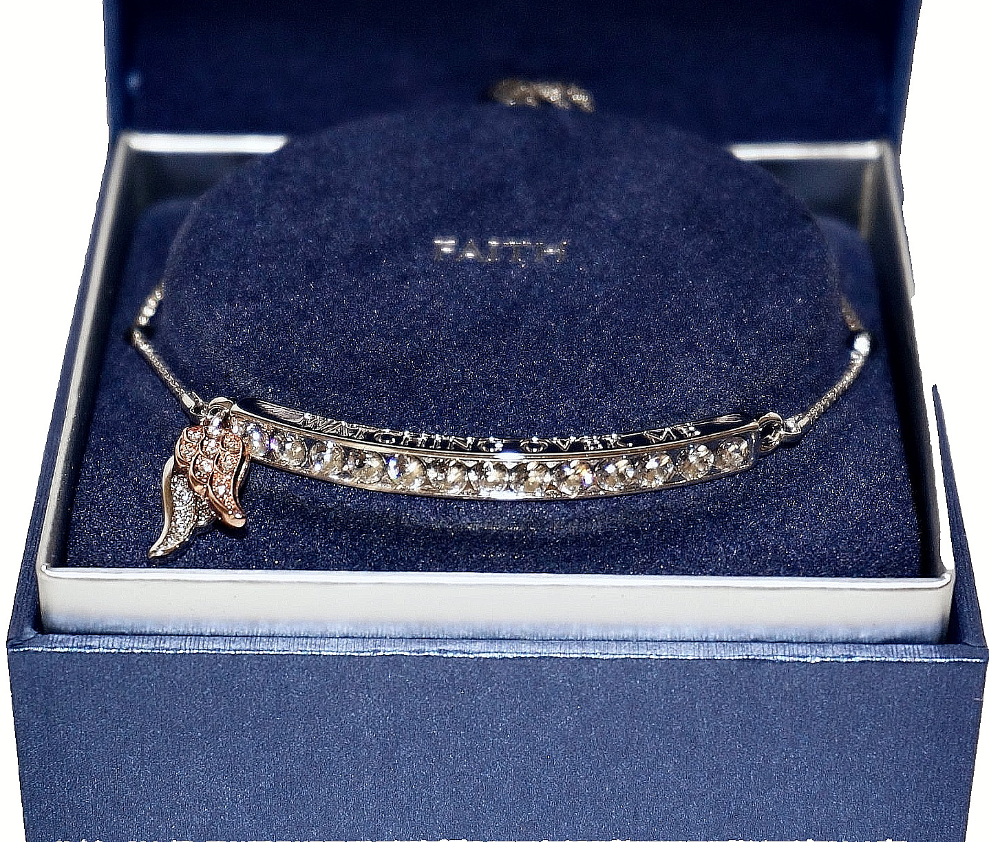 BRILLIANCE Fine Silver-Plate Swarovski Crystals WATCHING OVER ME Bracelet
