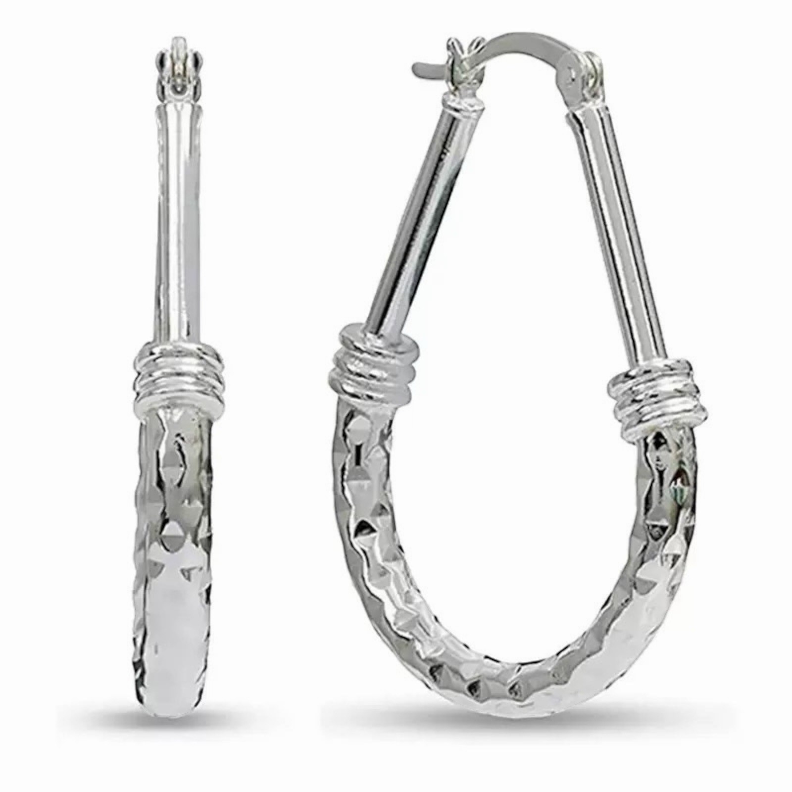 Silver Plated Hoop Earrings for Personalized Women Wedding Party Jewelry A 57
