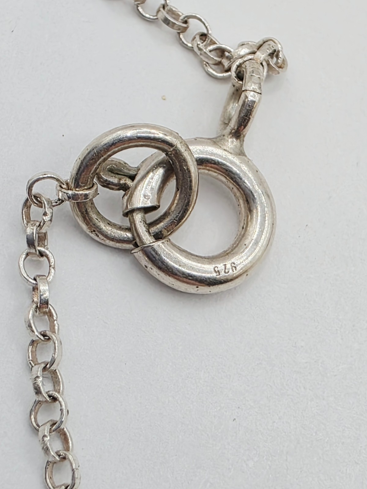 Sterling Silver ASCOPA 925 Pendant Necklace With Iridescent Roman Glass