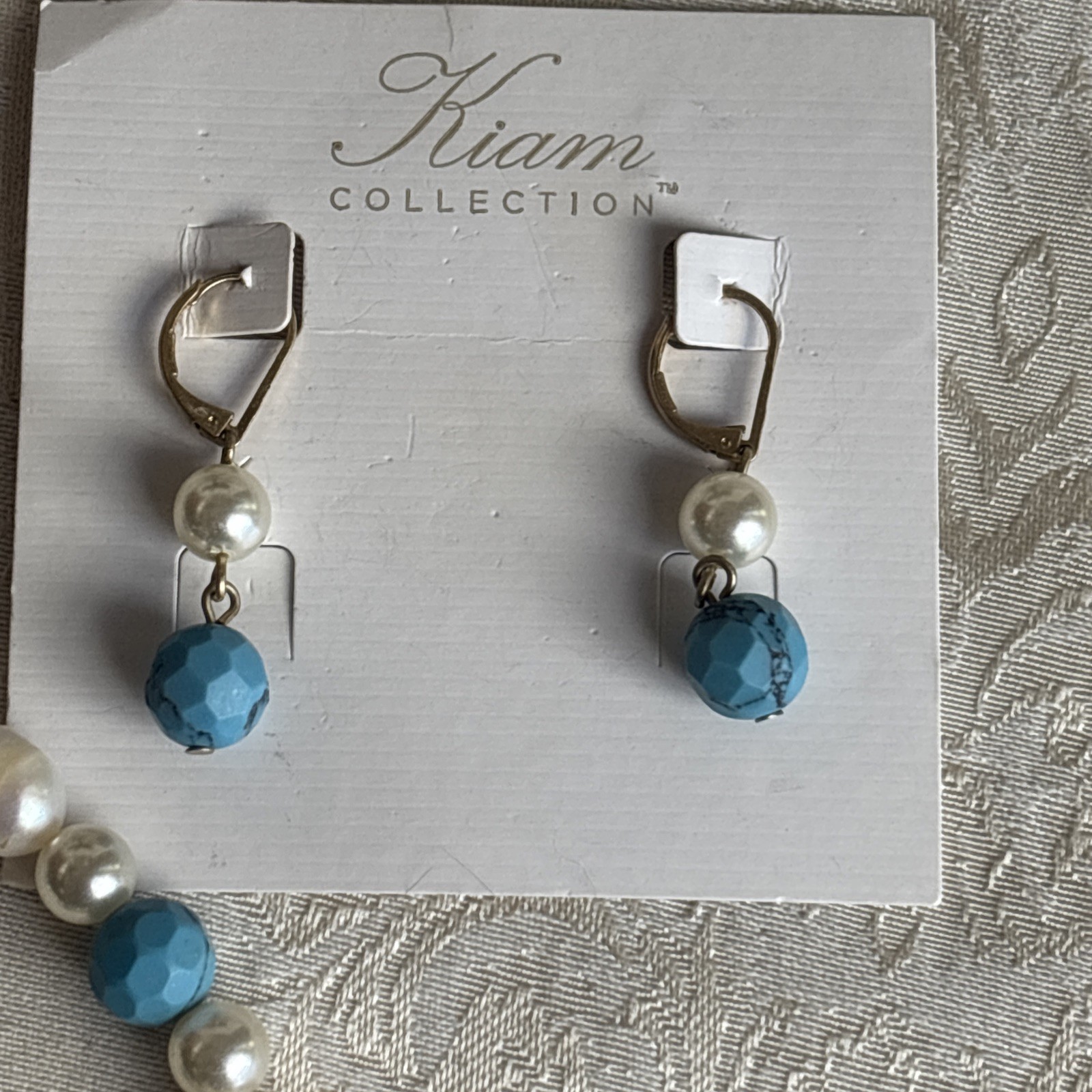 Lia Sophia Kiam Family Necklace & Earrings & Bonus Bracelet Freshwater Pearl