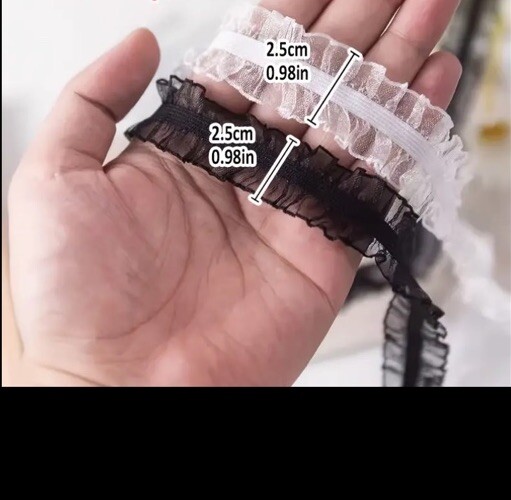 New Fashion Ladies Women Elastic Black,white Ruffle LACE Chakor Necklace party