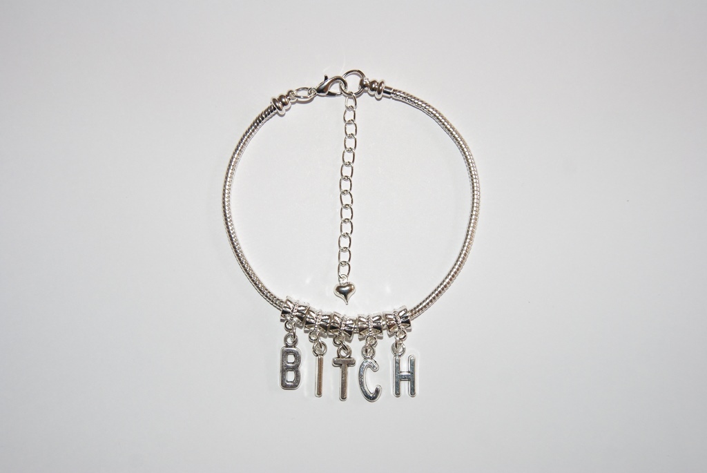 ‘BITCH’ Euro Anklet Ankle Chain Jewellery Cheating Hotwife Femdom Slut Whore 2