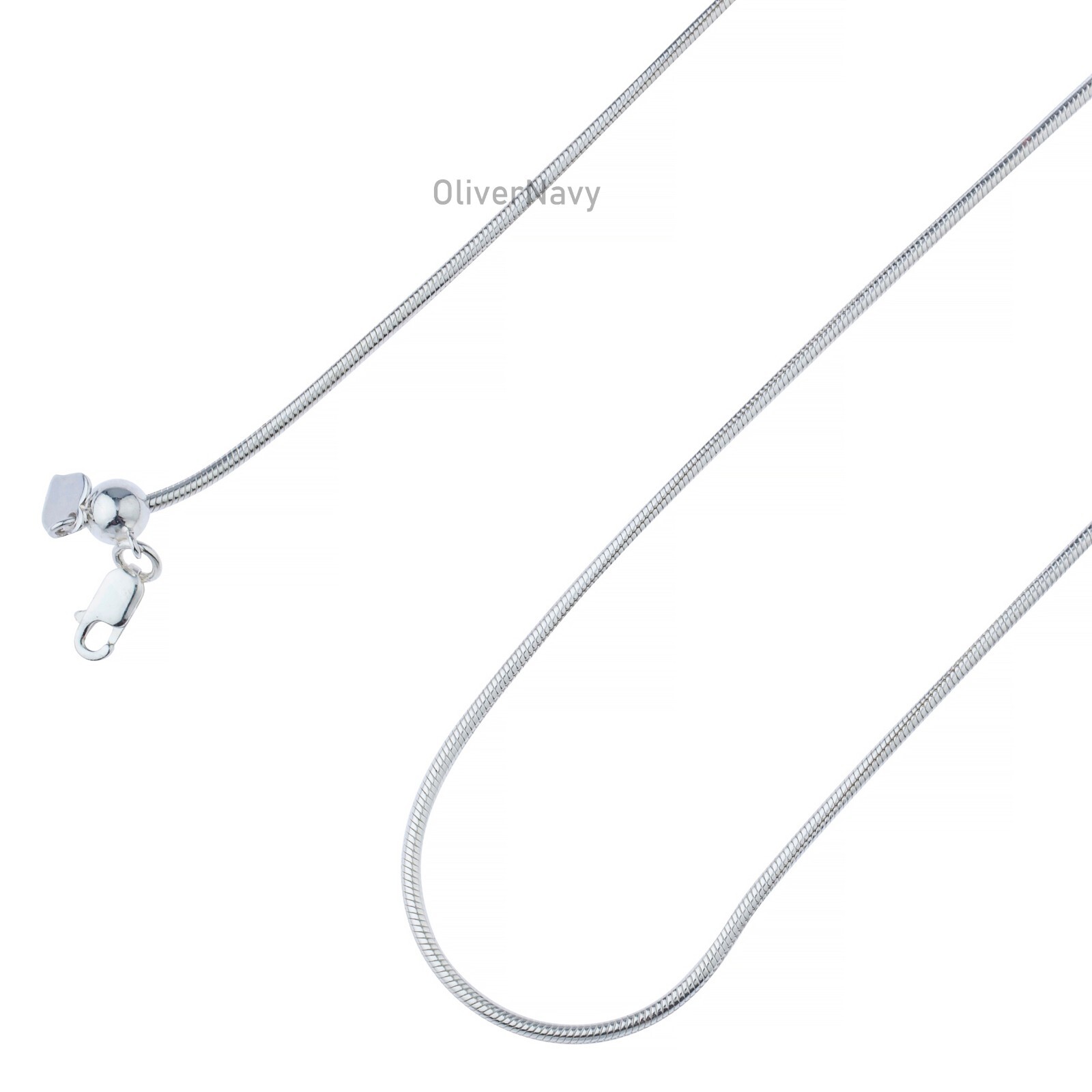 925 Sterling Silver Adjustable Snake Chain – Genuine 925 – 1.5mm Up To 24”