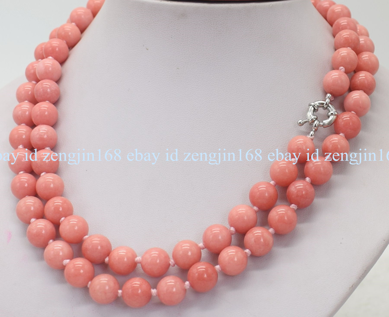 Long 18-50 Inches 10mm Natural Pink Rhodochrosite Round Gemstone Beads Necklace