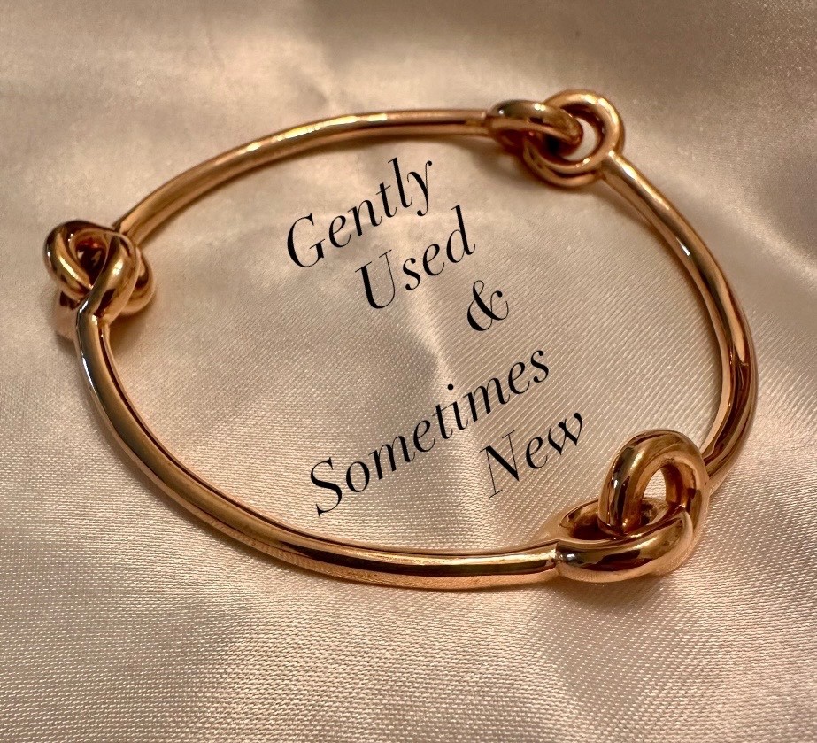 MILOR ITALY BRONZE 3 KNOT ROSE GOLD TONE BRACELET