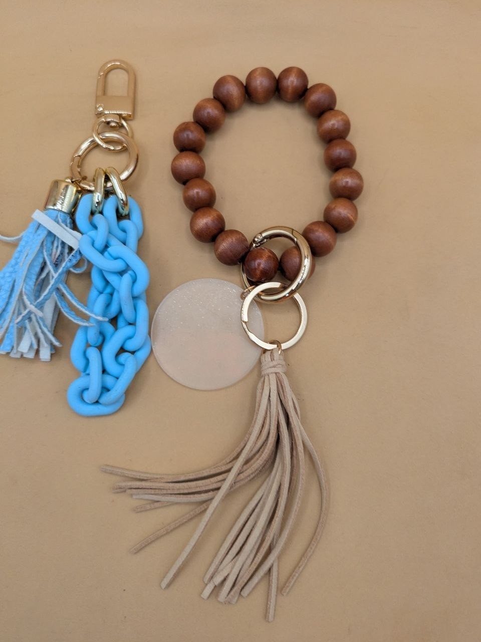 2020s Women’s Bracelet Keychain Wristlet Lot Tassel Beads Cuff Fashion Jewelry