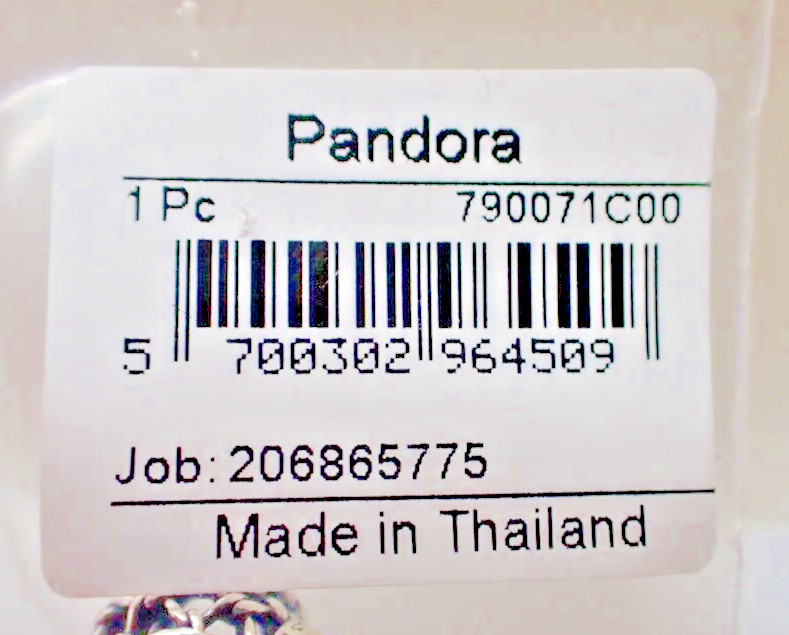 Authentic Pandora #790071C00 Sterling Silver Openwork Chain Link Padlock Charm