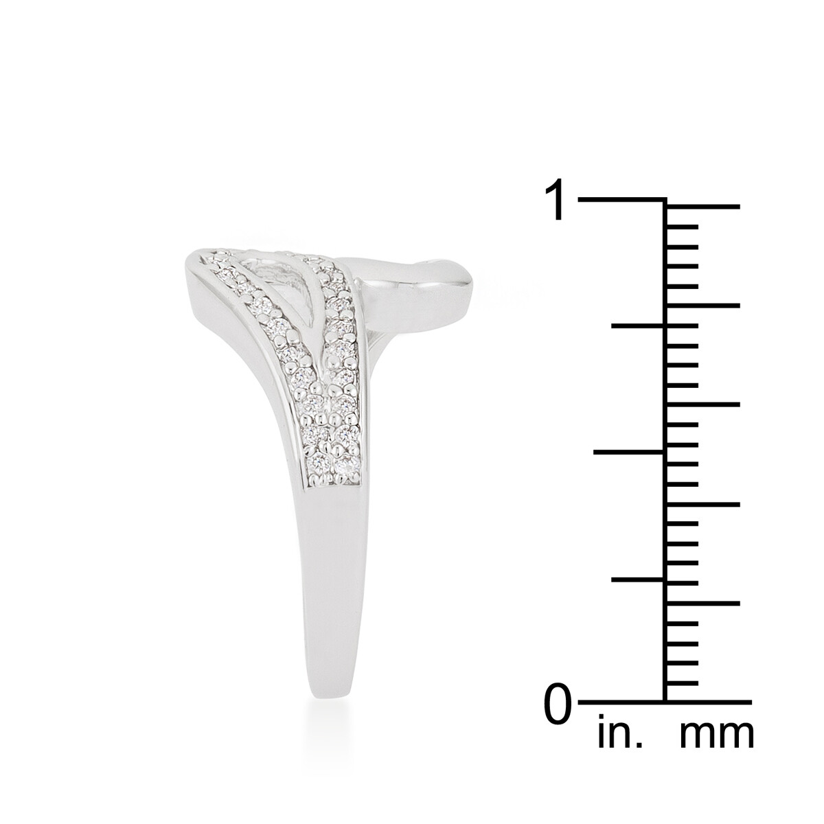 Fancy Split Shank CZ Contemporary Band Ring