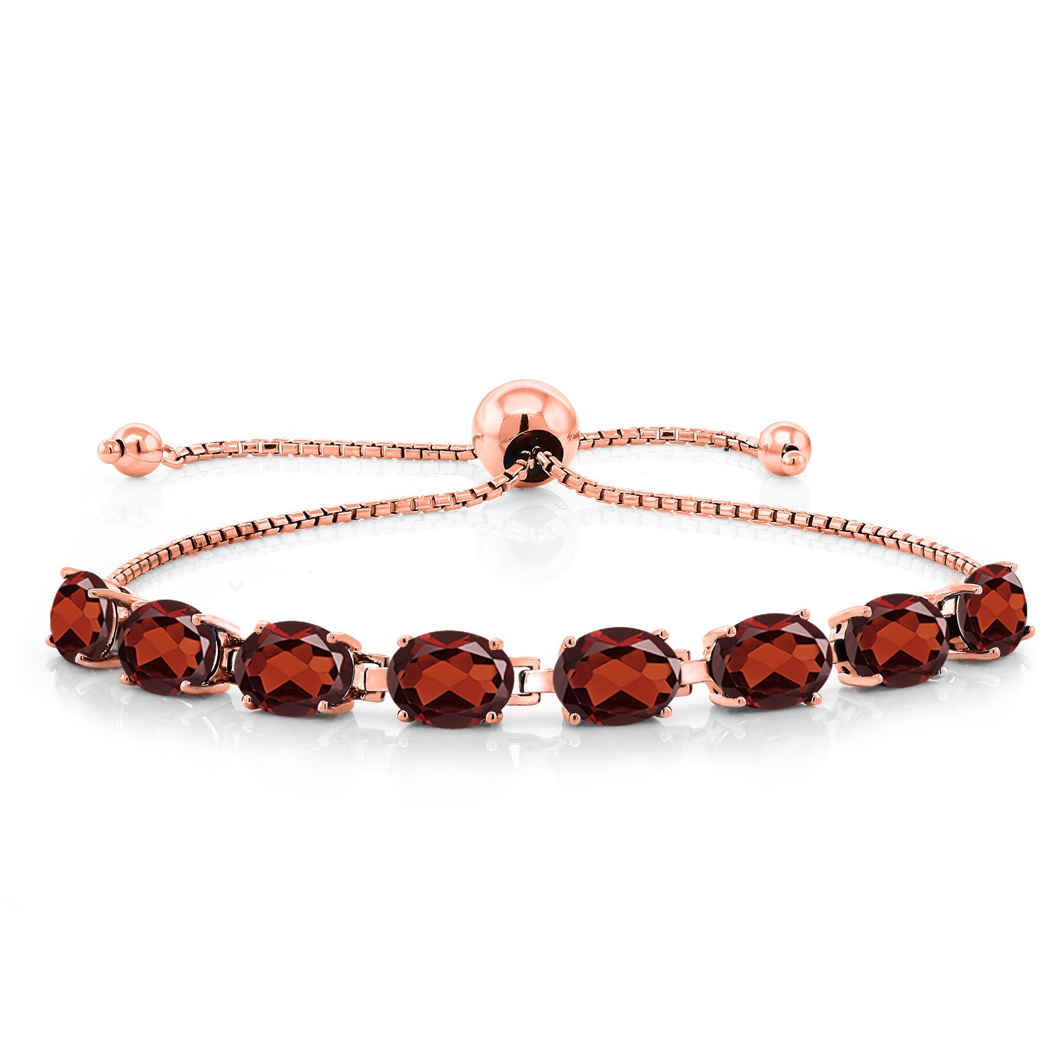 Gemstone Birthstone Bolo Bracelet & Stud Earrings Jewelry Set For Women | 925