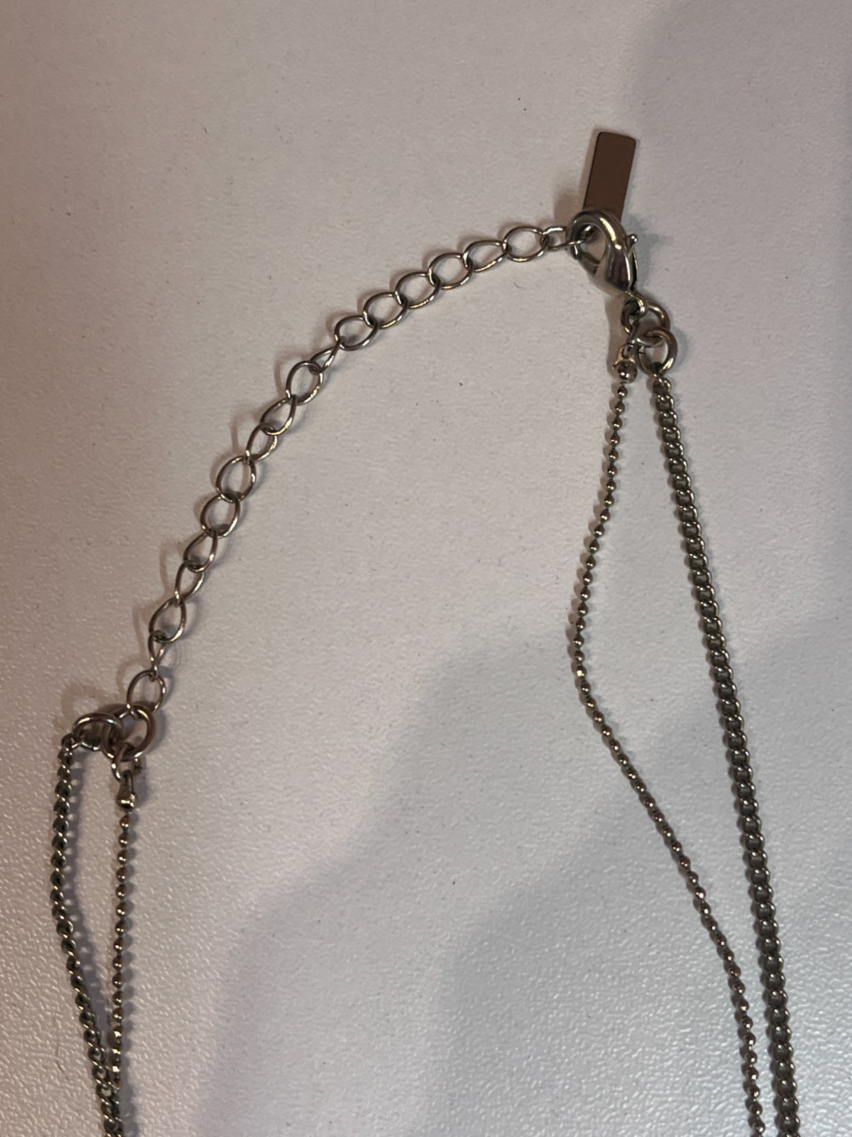 STYLISH MULTI STRAND NECKLACE WITH PINK POLISHED STONES PENDANT – NEXT