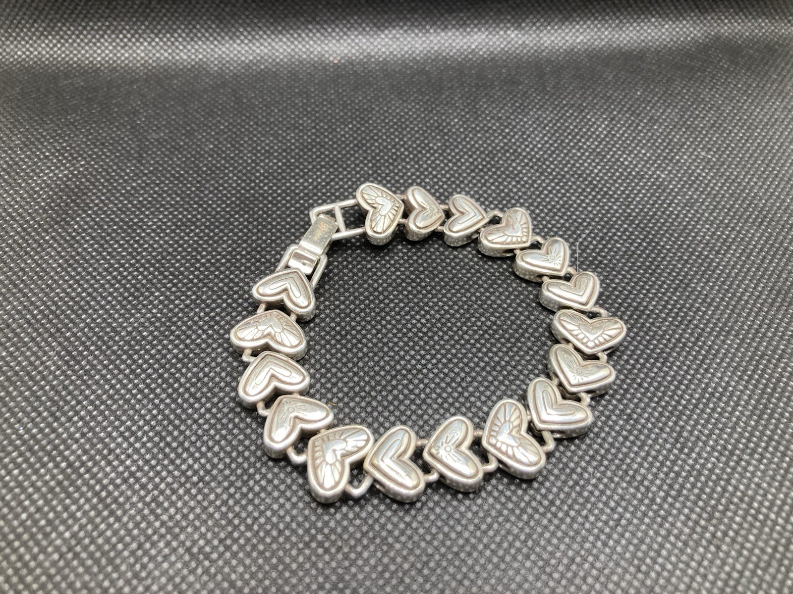 Brighton Heart Link Chain Bracelet w/ Fold-Over Closure, Sterling Silver