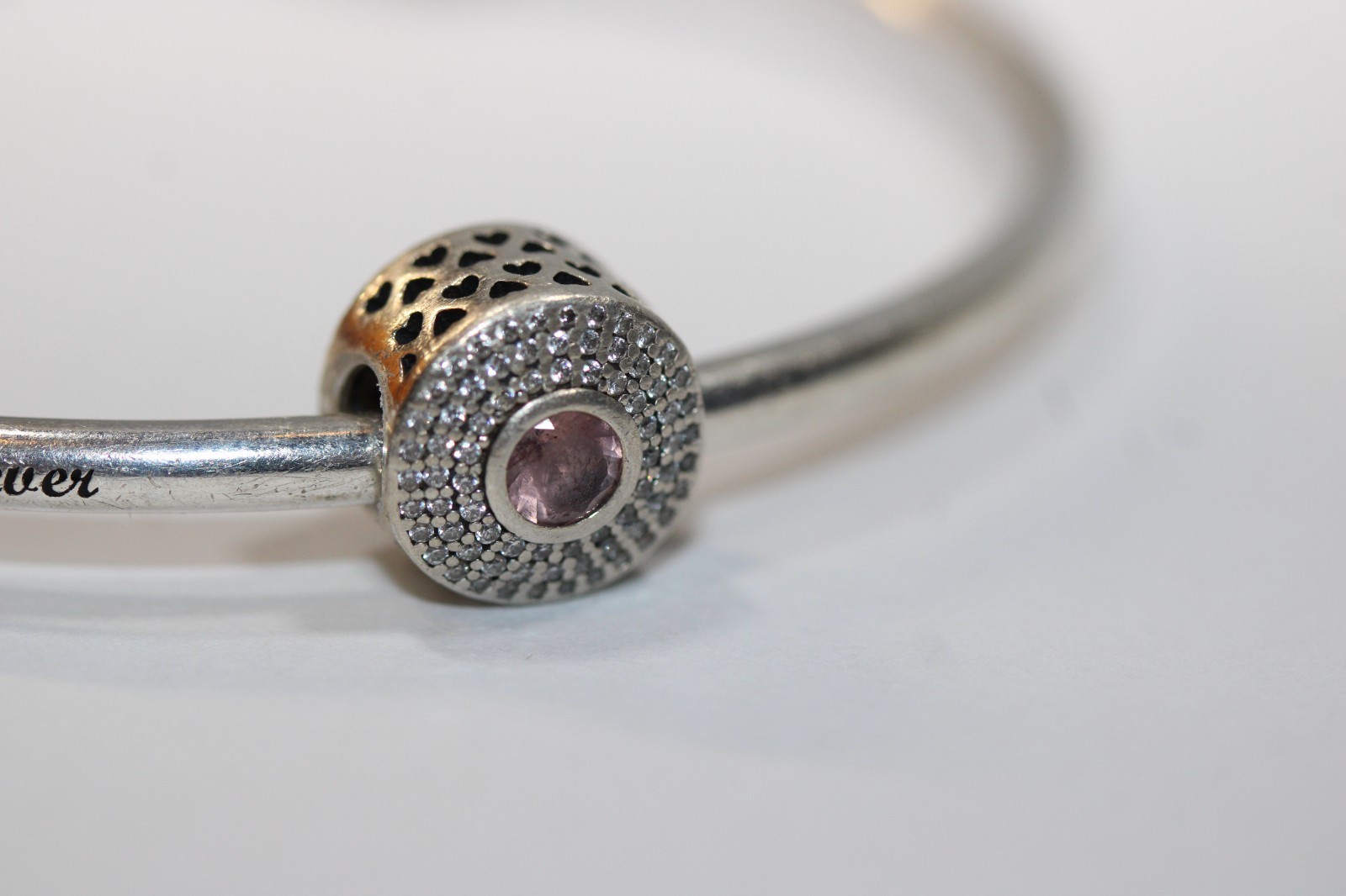 I Love You Forever Pandora Bracelet 8″ Sterling Silver, Solid +2Pink Charms #478