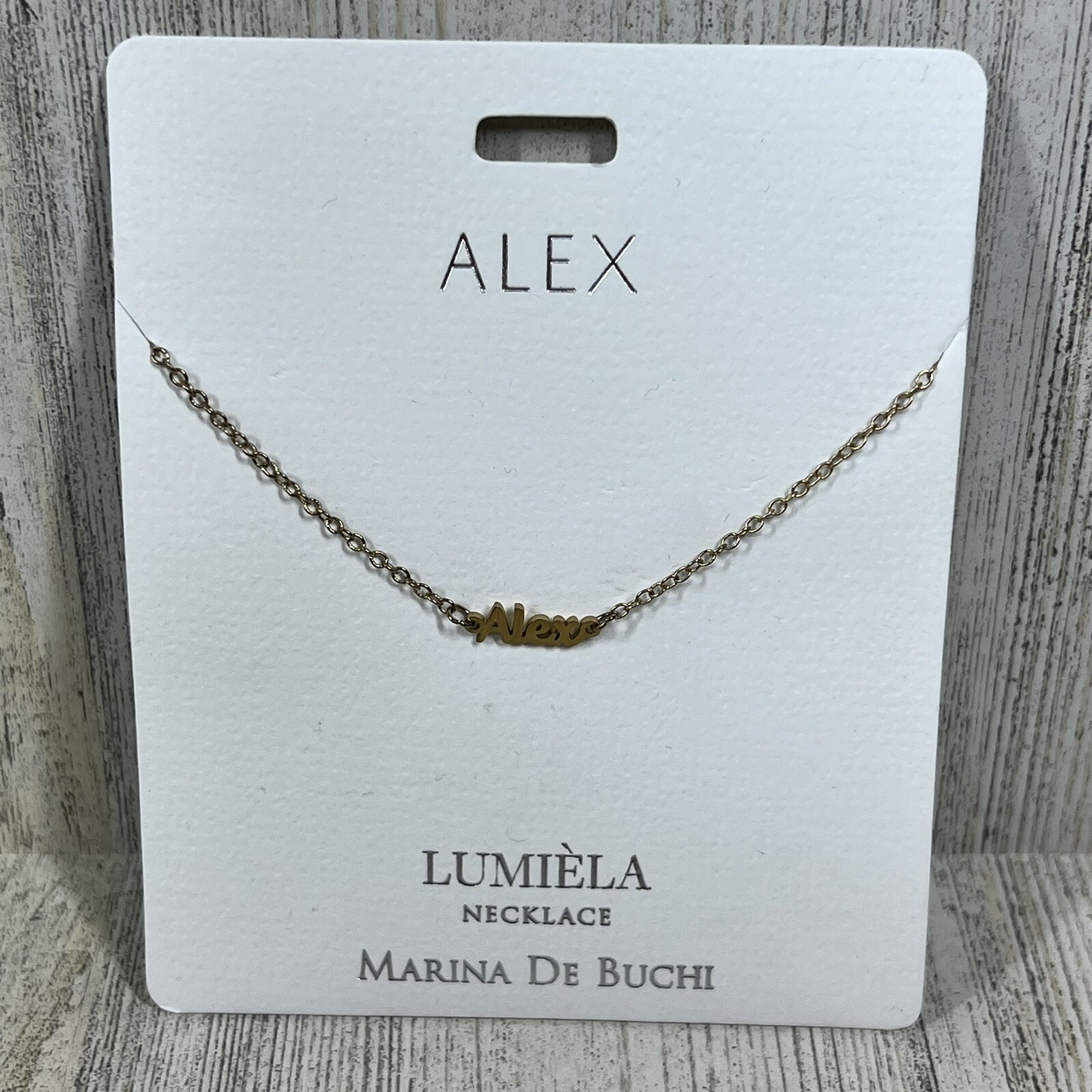 Lumiela “ALEX” Necklace Gold Color 15”-20” Nickel Free Marina De Buchi NEW