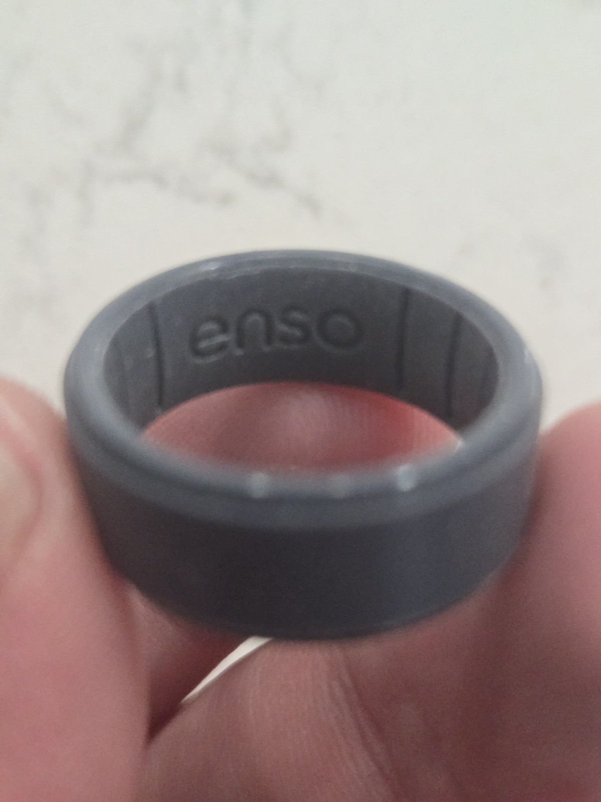 Enso RISE Silicone Ring Size 8 Slate Gray Wedding Band Unisex