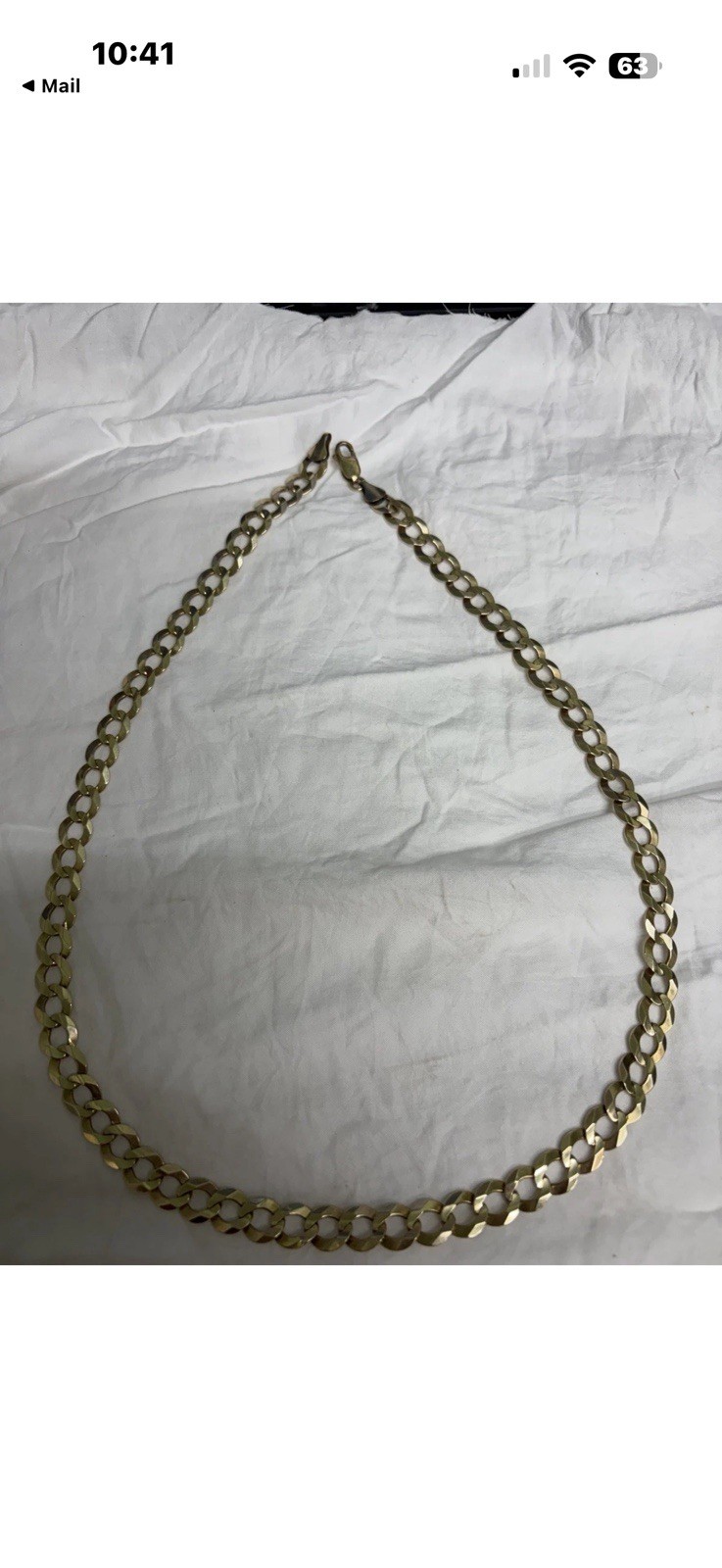 9.5mm 24” curb chain 10k gold 55 grams