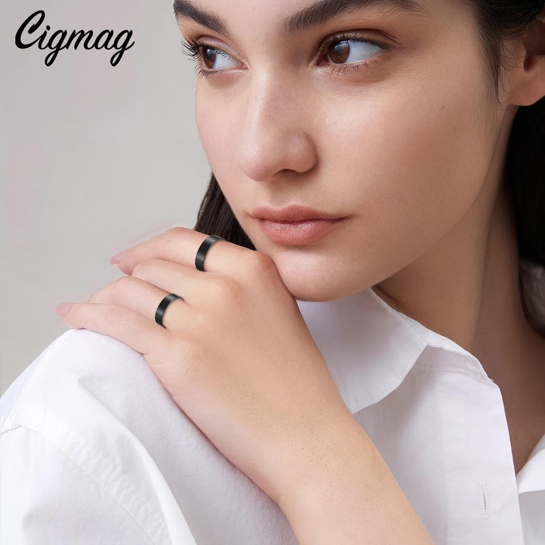9X Magnetic Copper Rings Women Men Adjustable Solid Pure Copper Ring Arthritis