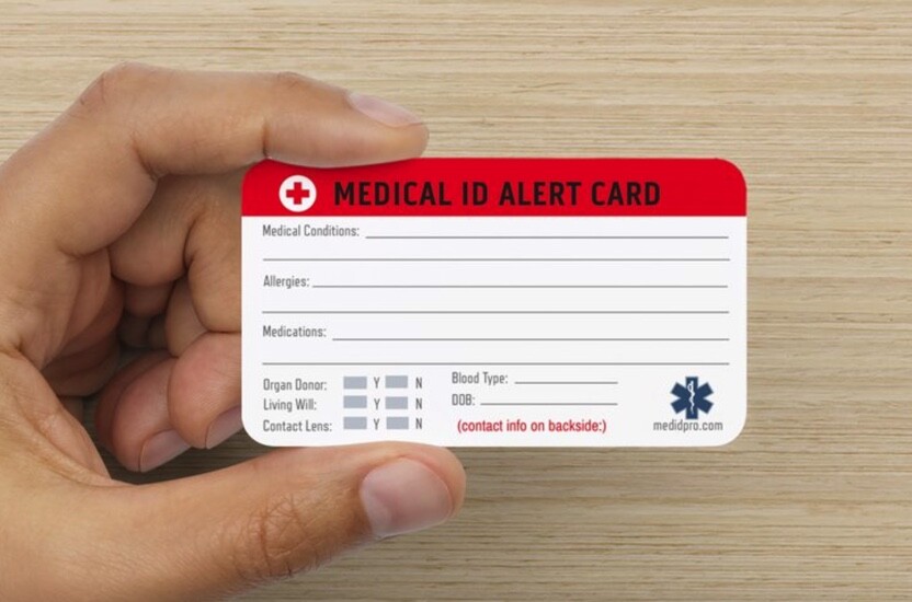 Medical Alert ID Bracelet -FREE ID Wallet Card,Engraving -Men’s Women’s USA