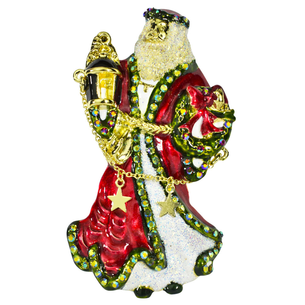 Kirks Folly Old Saint Nick Pin Pendant goldtone