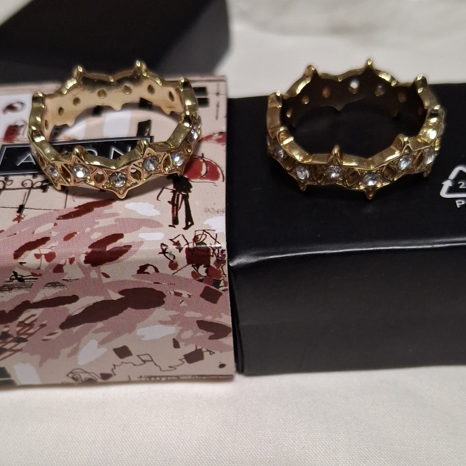Avon Celestial Spirits Stars Stackable Ring Size 10 Gold Tone