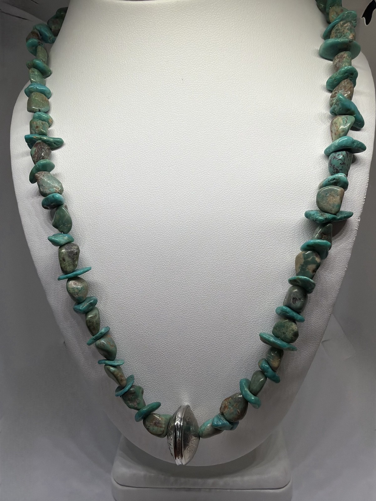 Green and Blue Turquoise southwest Style beaded Necklace