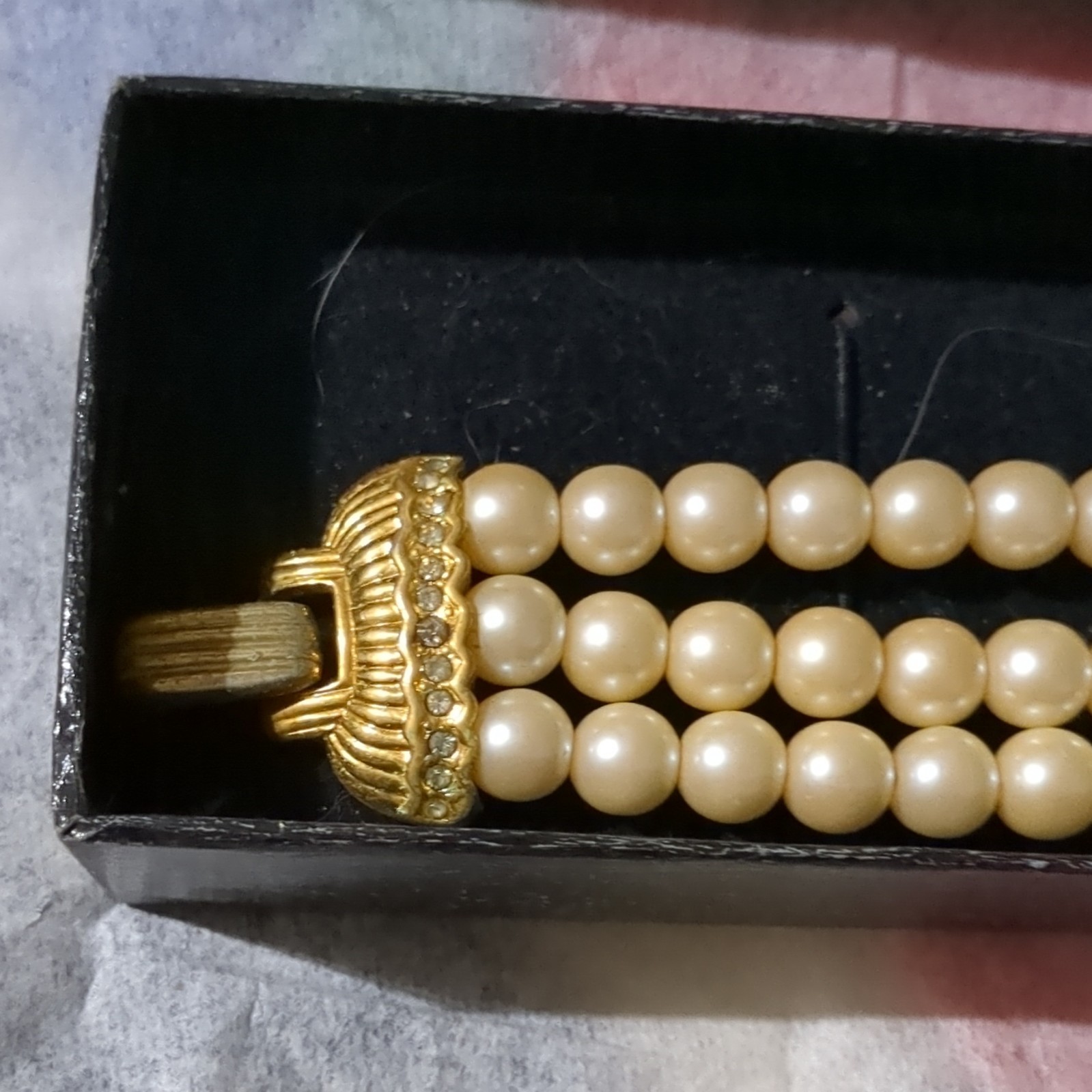 Joan Rivers Multi-Row Faux Pearl Beaded Bee Charm Bracelet, Gold Tone, Ivory
