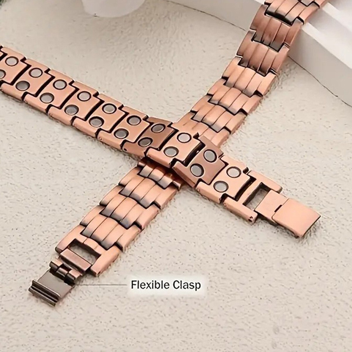 8 Inch Pure Copper Bangle Magnetic Therapy Bracelet for Arthritis Pain Relief