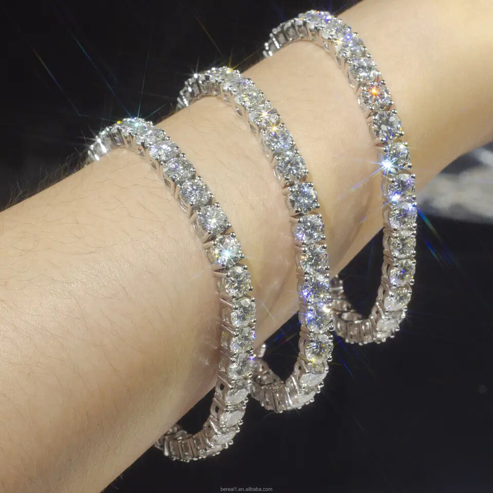 3/4/5MM Premium Iced Out 5A CZ Tennis Necklace bracelet VVS1 Clarity