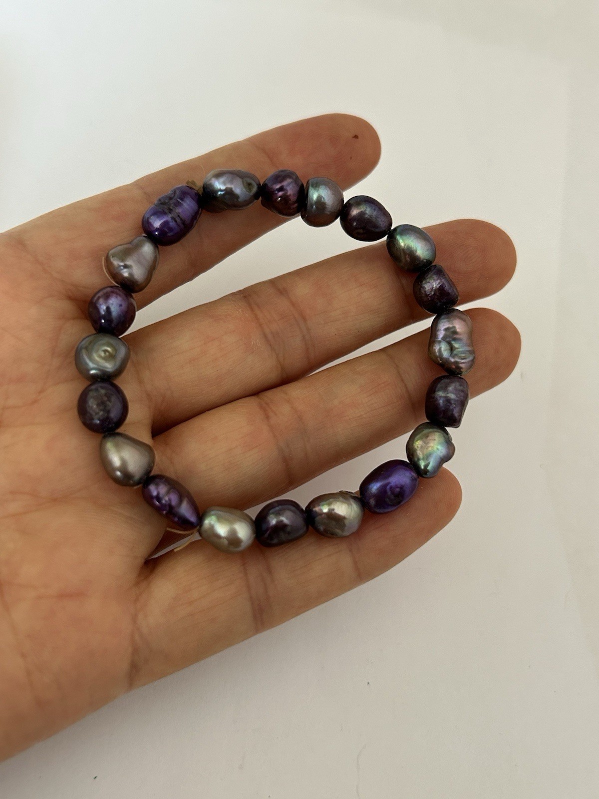 6-7mm Side drilled Handpicked AAA+ Freshwater Cultured Pearls 7.5″ Bracelet B18