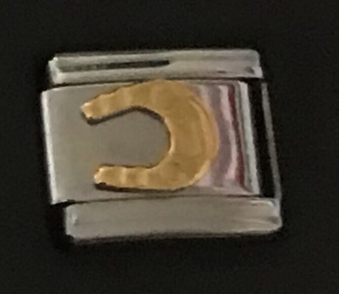 Horse Shoe Wholesale Italian Charm Enamel 9mm Link K40 Rare