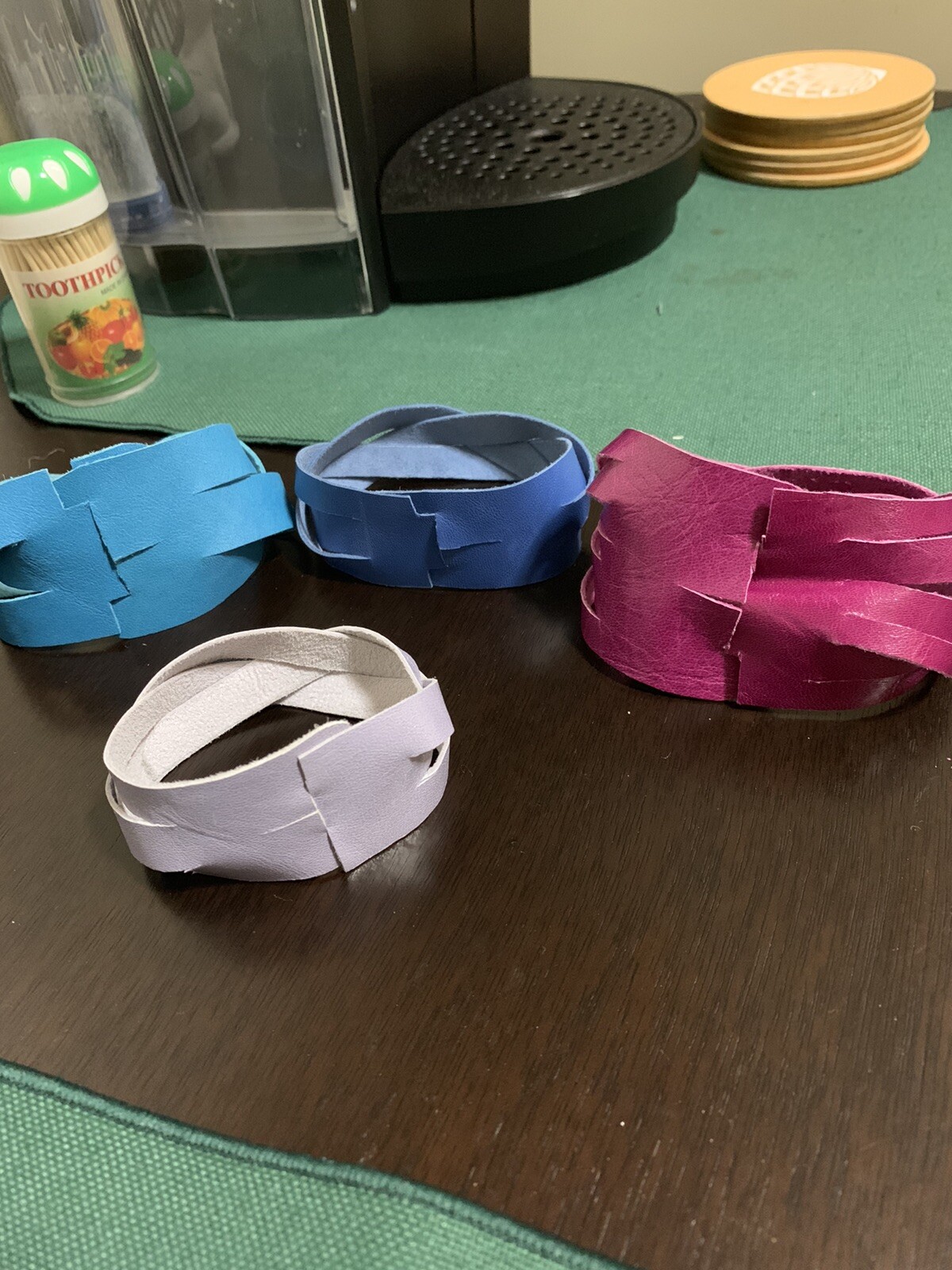 Exclusive bracelets made of genuine leather, handmade, unisex