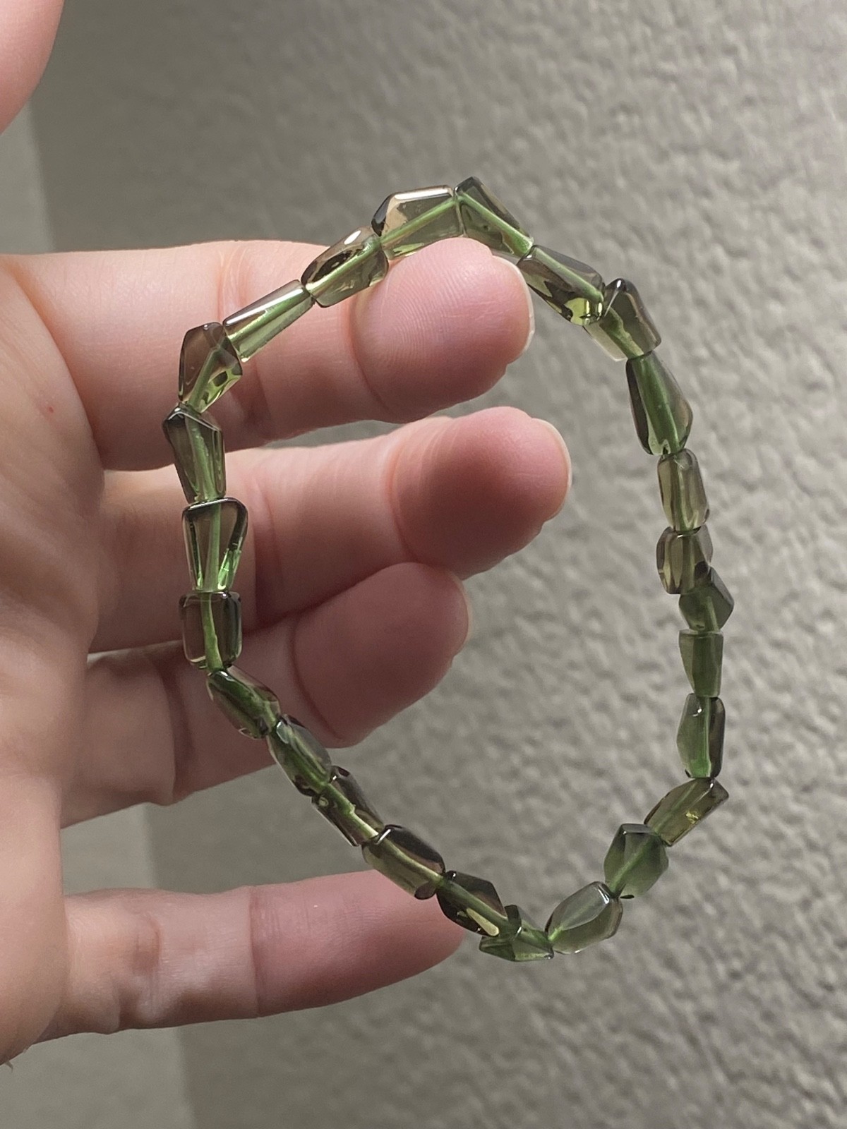 Certified Natural Moldavite Bracelet | Freeform Czech Moldavite | Approx. 5mm