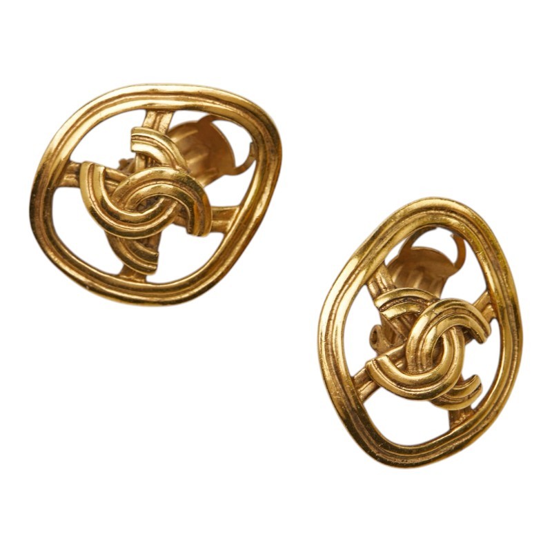 CHANEL plating 96P COCO Mark Vintage Earring 96P Women 【Used】