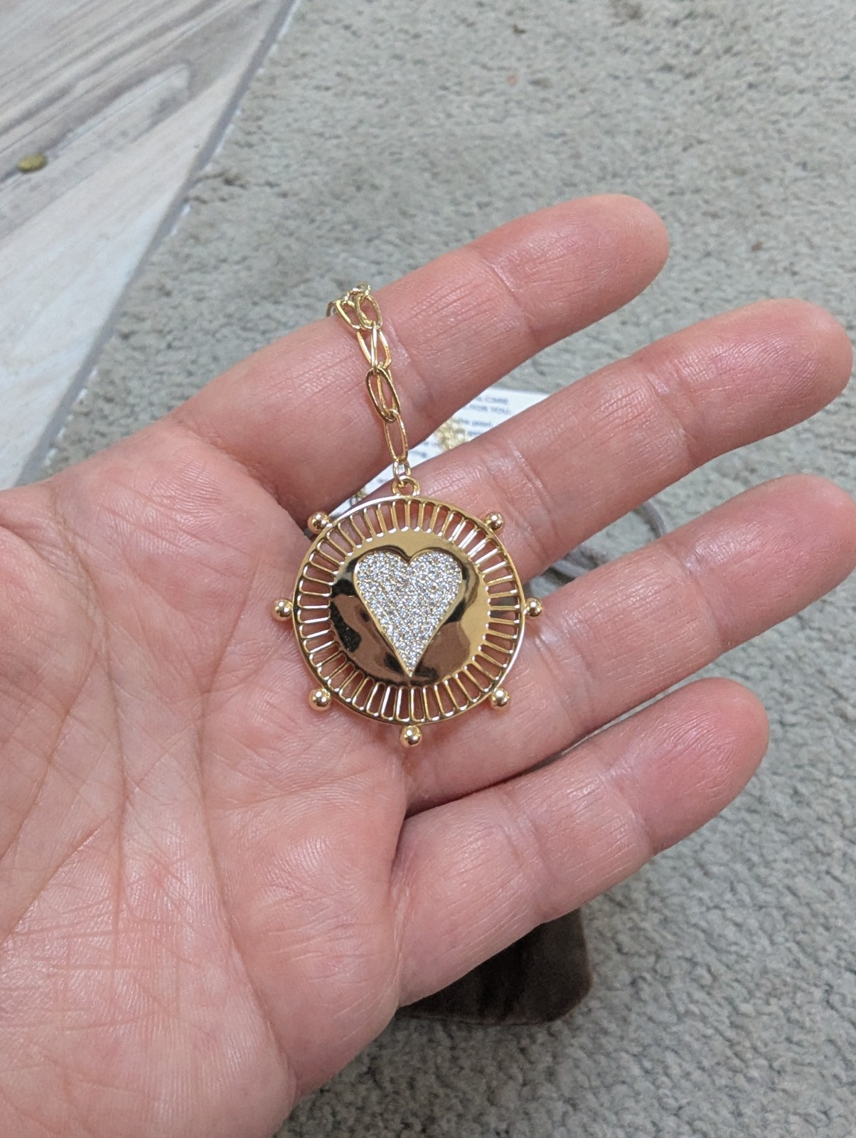 Jennifer Miller Heart Medallion Necklace