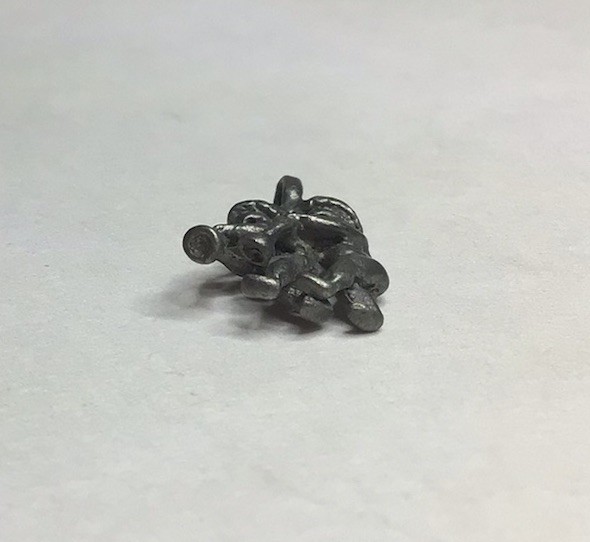 Zodiac Gemini Twins Playing Trumpets Charm Pendant Pewter 3/4 Inch x 1/2 Inch
