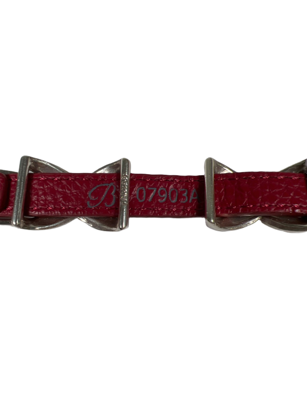 Brighton Women’s Red Leather Kriss Kross Etched Bandit 9in Bracelet
