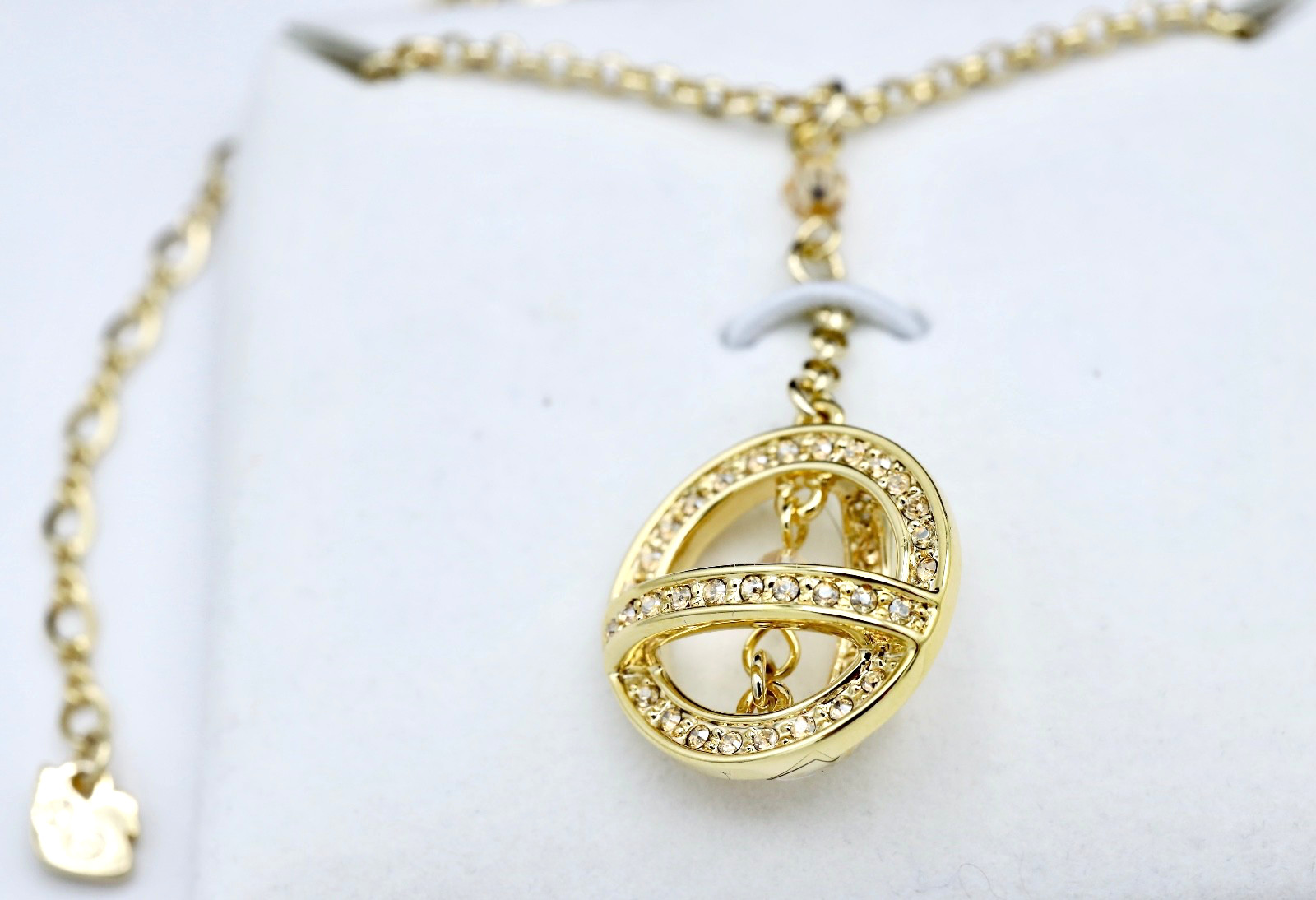Swarovski Swan Mark Edie Y Pendant Gold Plated 952520 in Original Box 38/2×4.4cm