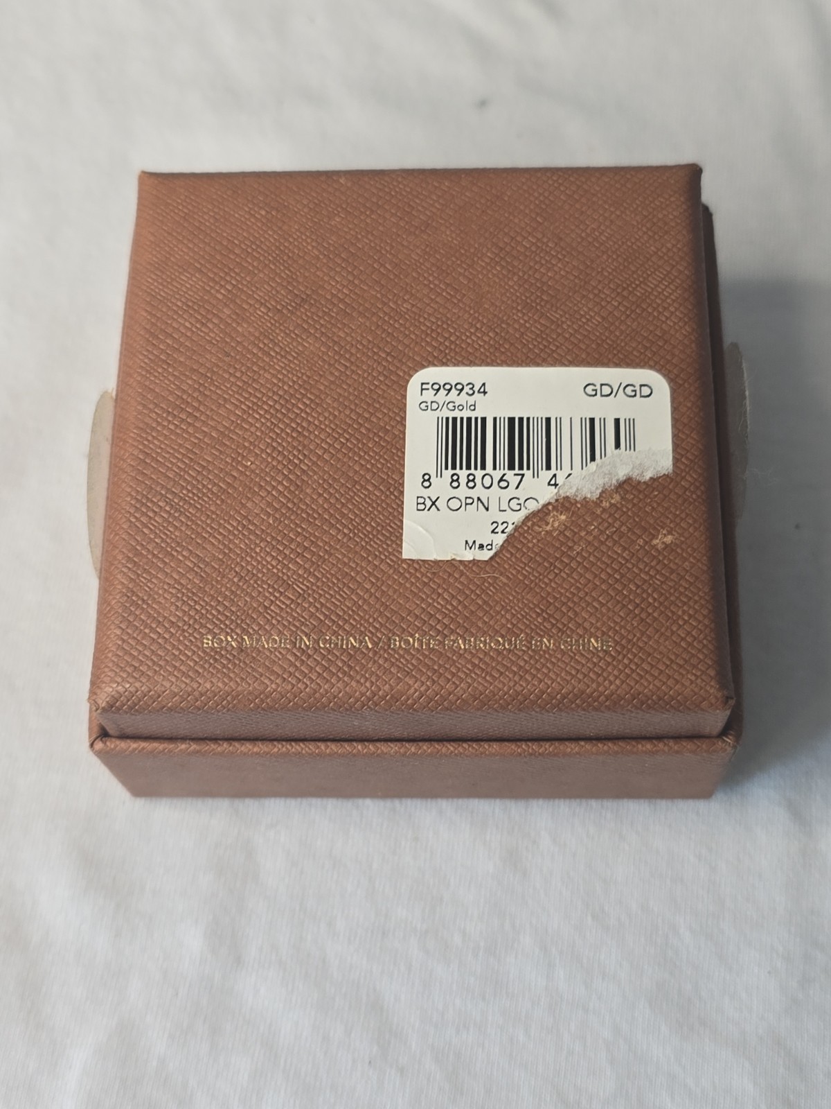 Coach Gold Open Circle Logo Stud Earrings with Clear Rhinestones – NWT