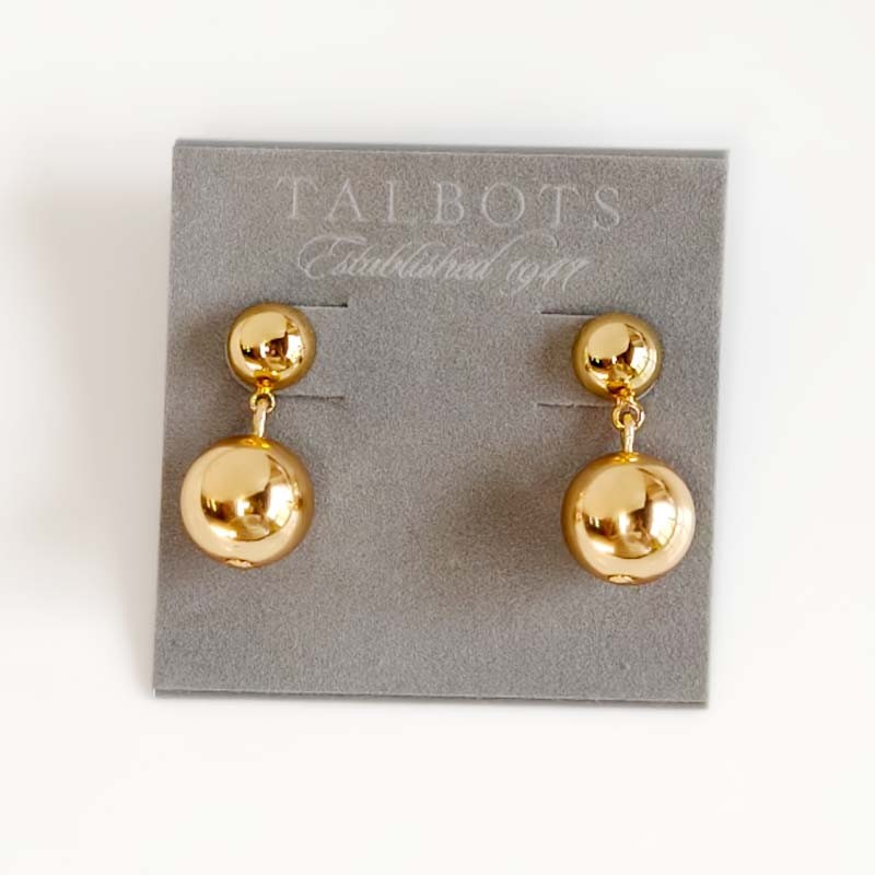 New 27mm Talbots Ball Heavy Drop Earrings Chic Women Party Vacation Jewelry Gift